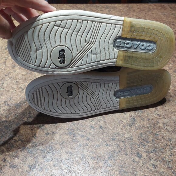 Coach City Sole Monogram Court Sneakers Black and Brown Size 7 - Picture 10 of 12